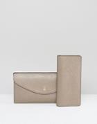 Dune Simple Envelope Purse With Removable Card Holder - Gray