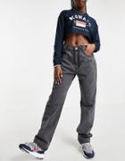 Cotton: On Dad Jeans In Wash Black
