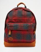 Mi-pac Plaid Red Backpack - Red
