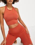 Asos 4505 Layers Soft Jersey Halter Tank-red