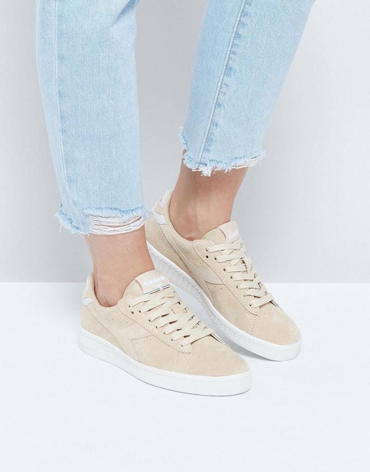 Diadora Game Low Sneakers In Sand Suede - Beige