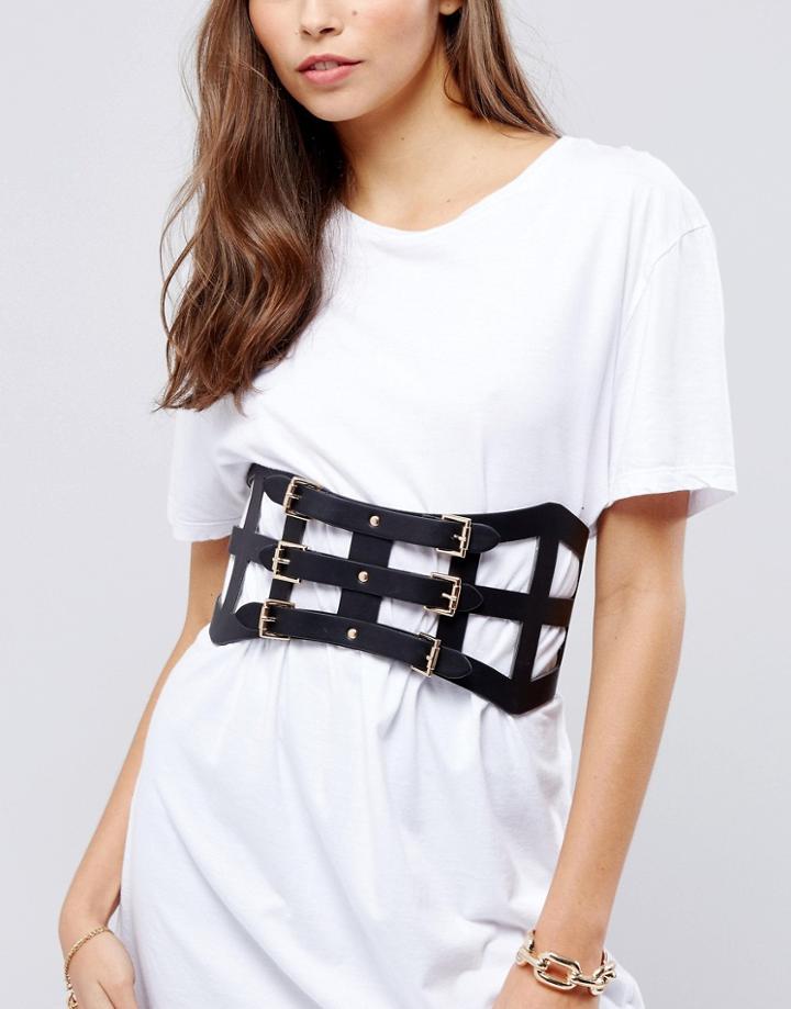 Asos Caged Waist Belt - Black