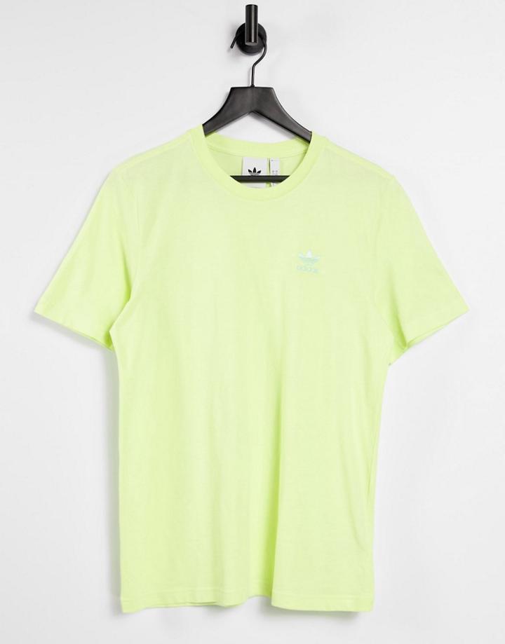 Adidas Originals Adicolor Boyfriend Fit Logo T-shirt In Yellow Tint