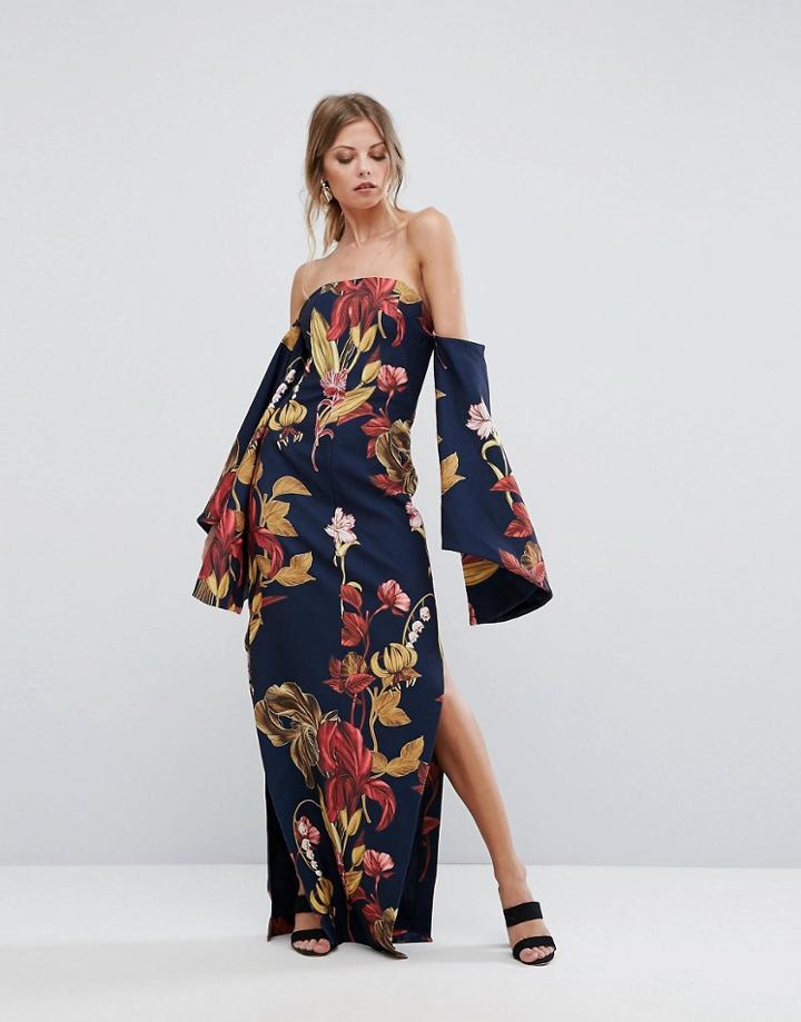 C/meo Collective Fusion Printed Maxi Dress - Navy