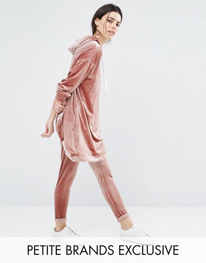 One Day Petite Velvet Legging - Pink