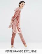 One Day Petite Velvet Legging - Pink