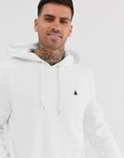 Asos Design Hoodie In White With Triangle - White
