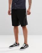 Asos Drop Crotch Shorts With Zips - Navy