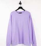 Asos Design Curve Organic Cotton Oversized Sweatshirt In Lavender-purple