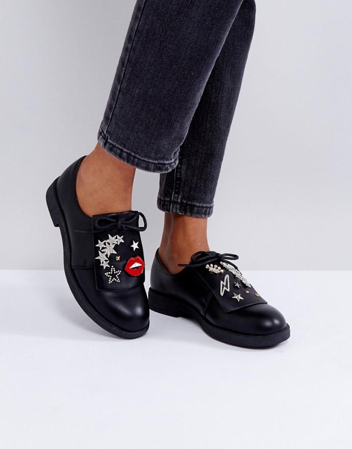 Park Lane Customized Flat Shoe - Black
