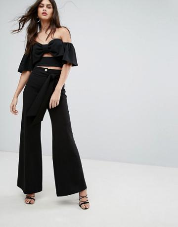 Non-blonde High Waisted Pants - Black