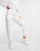 Missguided Sweatpants With Paperbag Waist In White