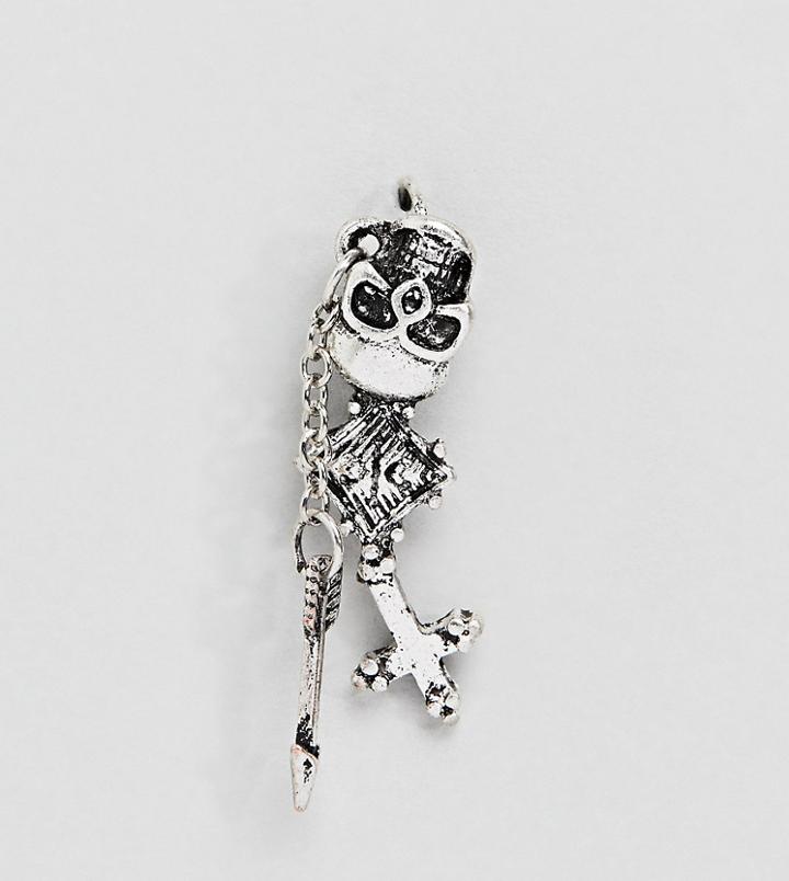 Reclaimed Vintage Inspired Charm Earring In Silver Exclusive To Asos - Silver