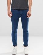 Only & Sons Jeans In Skinny Fit Blue Denim With Stretch - Blue