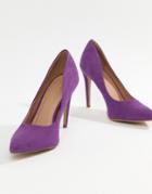 New Look High Pointed Court Shoe - Purple