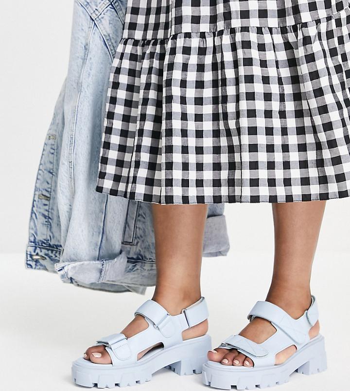 Raid Wide Fit Daicy Sporty Sandals In Blue
