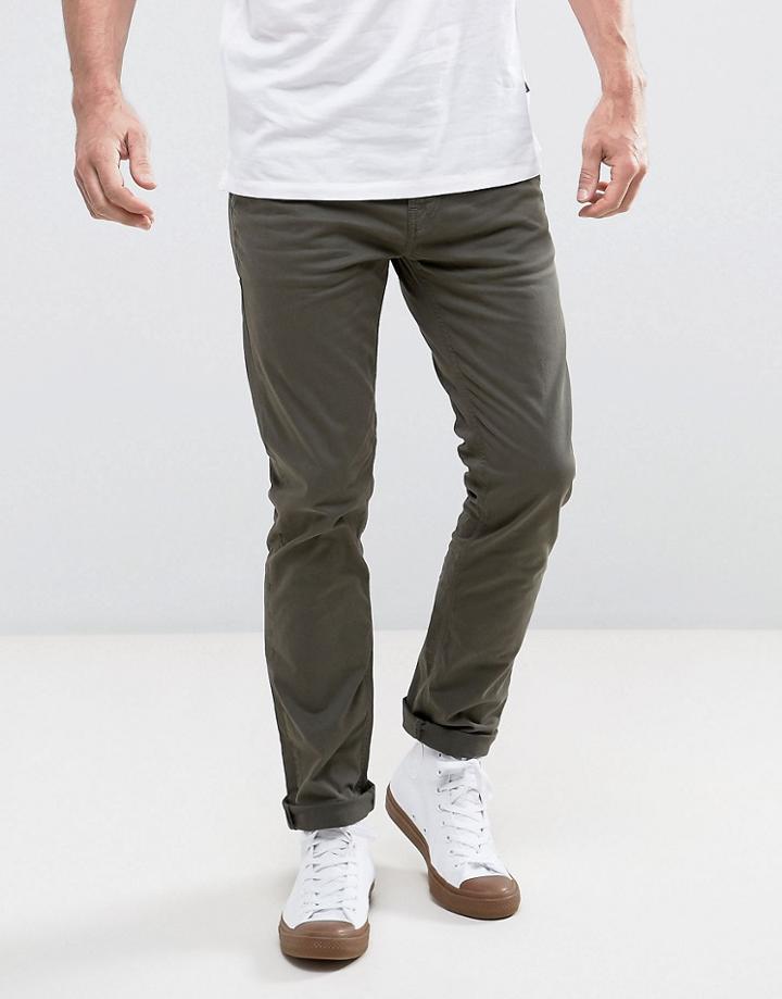Nudie Jeans Co Slim Adam Chino Bunker - Blue