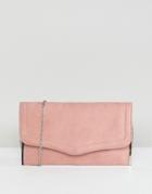 New Look Fold Over Clutch - Beige