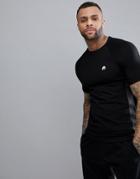 Hiit T-shirt With Elasticated Side Panel In Black - Black