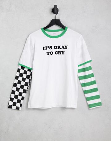 Vans X Tierra Whack Okay To Cry Long Sleeve T-shirt In White