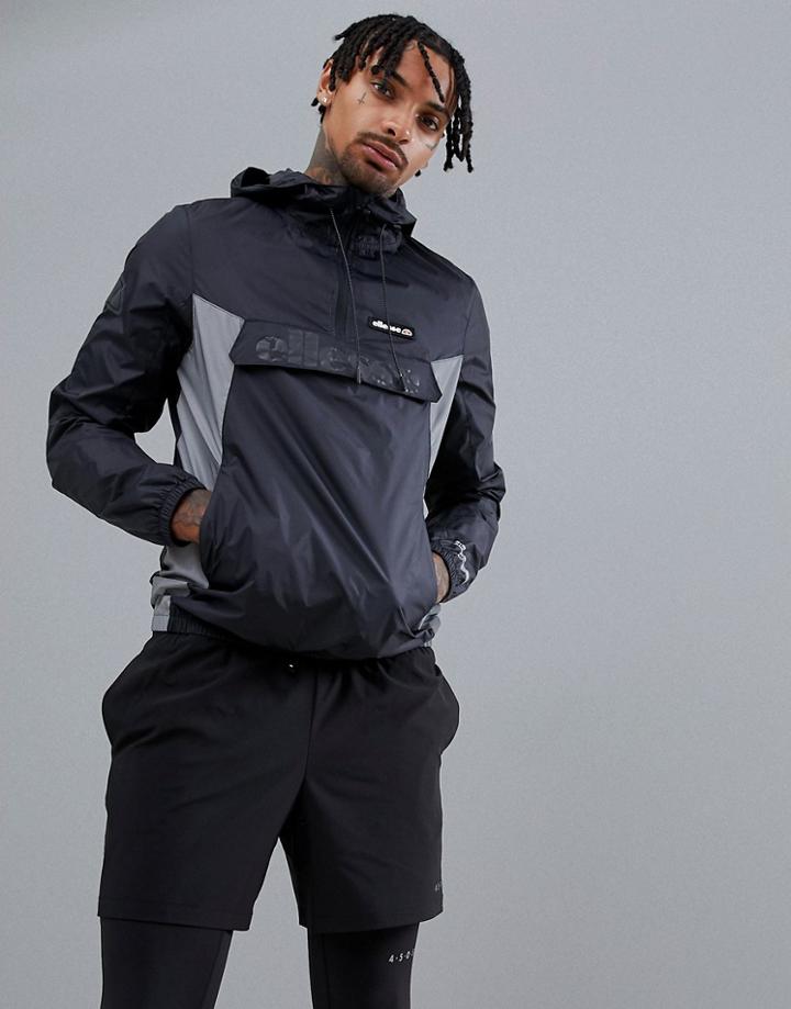Ellesse Sport Overhead Jacket In Black - Black