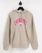Carhartt Wip Berkeley Oversize Print Hoodie In Beige-neutral