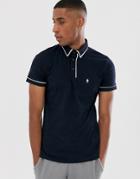 French Connection Piping Polo-navy