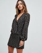Finders Keepers Moonlight Sequin Spot Top-black
