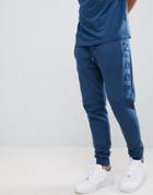 Nicce Emboss Skinny Joggers In Blue - Blue