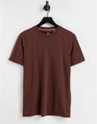 Le Breve Muscle Fit T-shirt In Brown