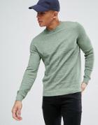 New Look Knitted Sweater In Green Marl - Green