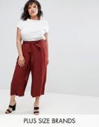 Elvi Maroon Culottes - Red