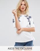 Asos Tall T-shirt With Floral Embroidery - Multi
