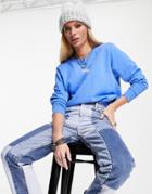 Wrangler Sweatshirt In Marina Blue-blues