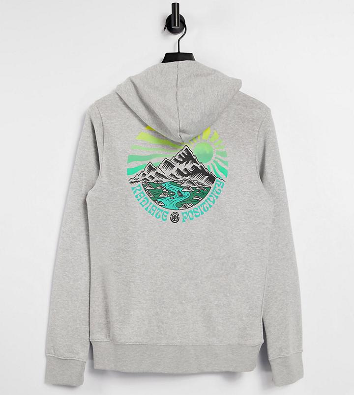 Element Balmore Hoodie In Gray Exclusive At Asos-grey