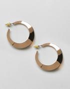 Asos Design Split Hoop Earrings - Gold