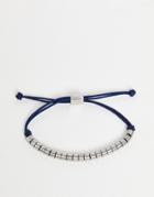 Tommy Hilfiger Mens Adjustable Bead Bracelet In Blue 2790291-blues