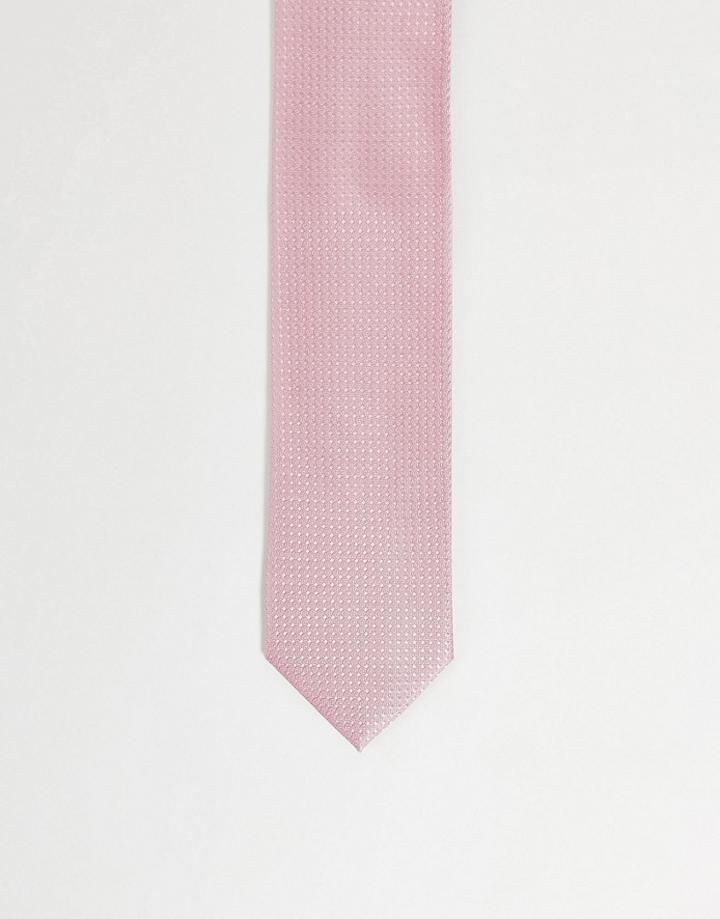Asos Design Slim Tie In Dusty Pink