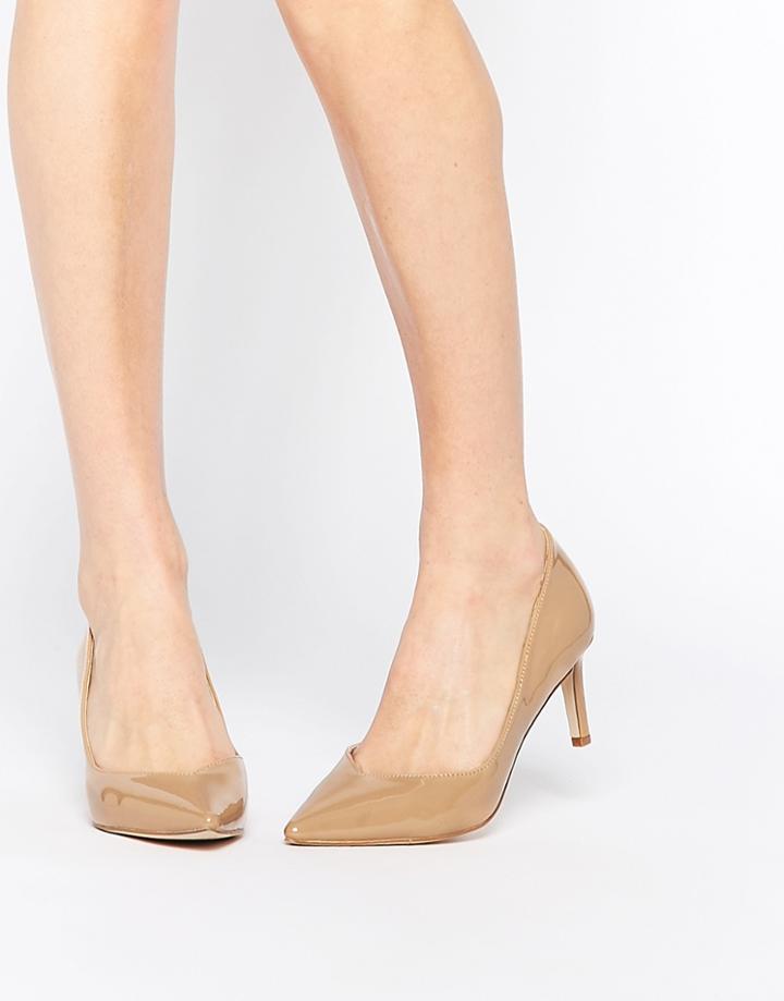 Asos Soulmate Pointed Heels - Toffee Nude Patent