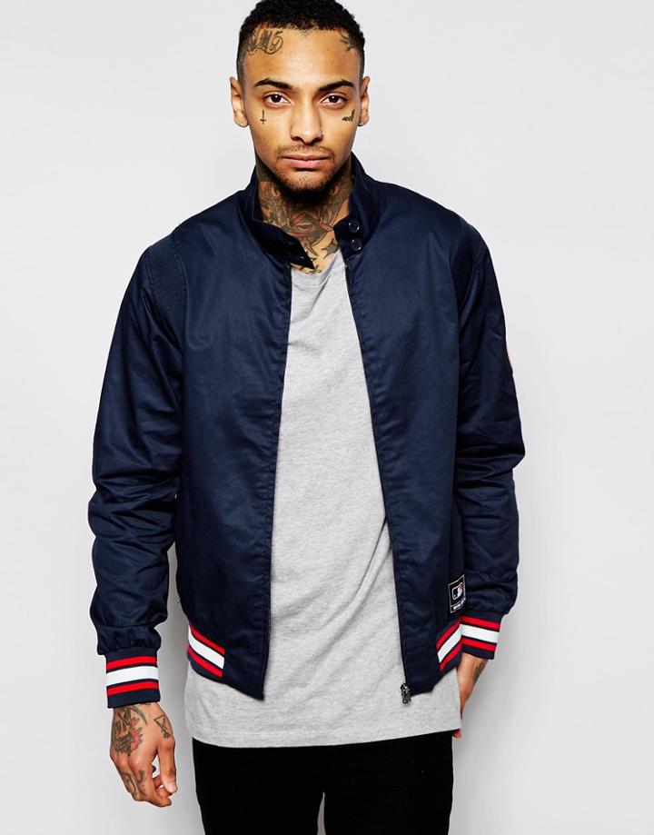 Majestic Harrington Jacket - Navy