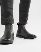 Jack & Jones Leather Chelsea Boots - Black