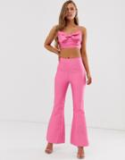 Collective The Label Flared Pants Coord In Pop Pink - Pink