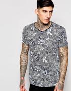 Scotch & Soda T-shirt In Stretch Cotton - Blue