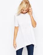 Asos Top With Dip Back In Oversized Fit - White