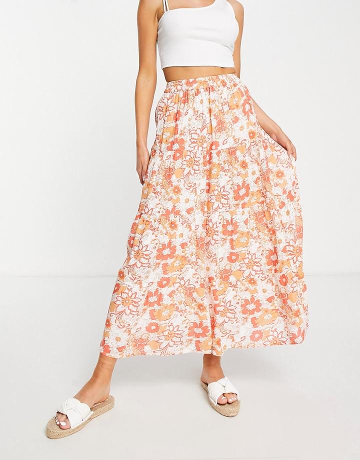 Influence Midi Skirt In Floral Print - Part Of A Set-multi