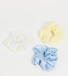 My Accessories London Exclusive Hair Scrunchie Multipack X 3 In Mixed Fabric