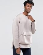 Adidas Originals Badlander Crew Sweatshirt In Beige Ay8523 - Beige