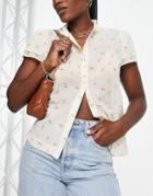 Whistles Forget Me Not Voile Blouse In Cream-white
