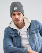 Solid Beanie In Gray - Gray