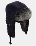 Asos Trapper Hat In Cord - Blue